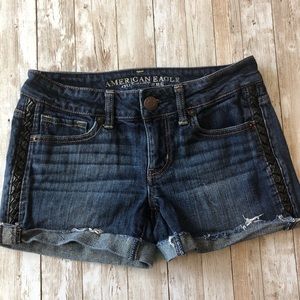 3 / 15 American eagle dark wash jean shorts size 2